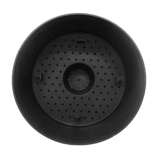 Tierra Verde 2pc Whiskey Barrel Indoor Outdoor Self-Watering Planter Pots Black 23"x15" image {8}