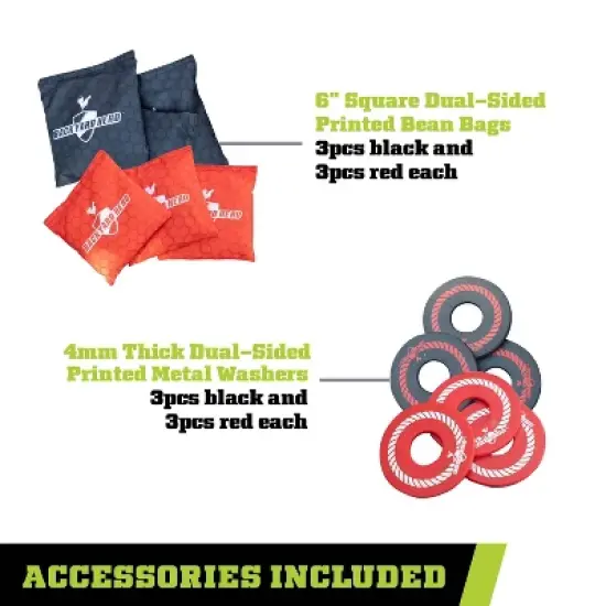 Backyard Hero 48'' Tailgate Combo Bean Bag Toss and Washer Game Set image {6}
