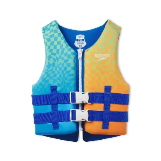 Speedo Junior Life Jacket Vest - Blue/Orange: Youth Polyethylene Safety Gear, 50-90 lbs image {3}