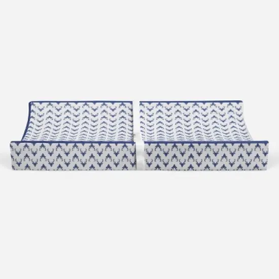 Bacati - Noah Navy Buck Quilted Muslin Changing Pad Cover image {5}