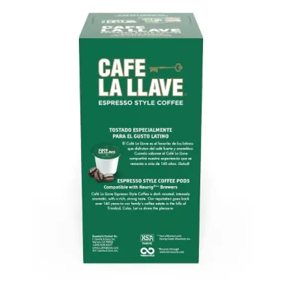 Cafe La Llave Espresso Roast Single Serve Coffee - 24ct image {1}