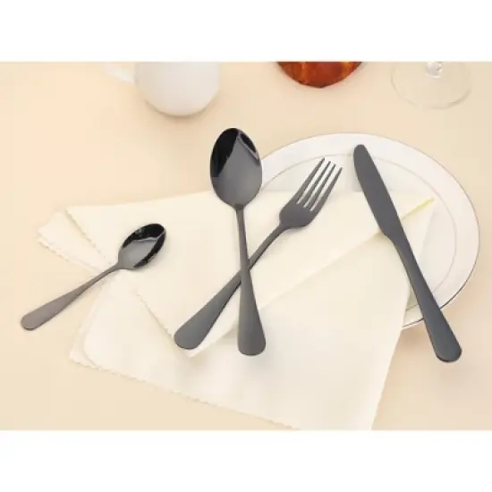 REGALWOVEN 24 Pcs 1 Set Stainless Steel Durable Rust-Proof Corrosion Resistant Flatware Set image {3}