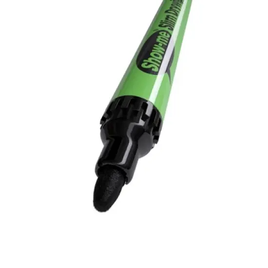 Show-me&reg; Medium Tip Slim Barrel Dry Erase Markers, Black, Box of 200 image {6}