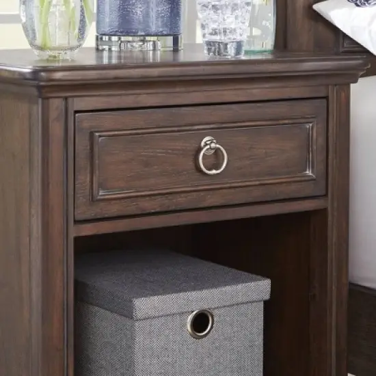 Southport Nightstand Dark Aged Oak - Home Styles image {7}