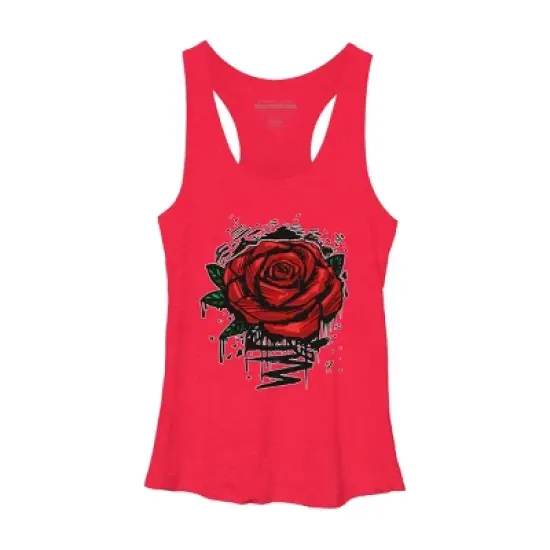 Women's Design By Humans Rugged Rose By Adamzworld Racerback Tank Top image {9}