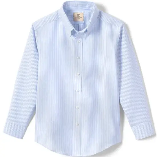 Lands' End School Uniform Boys Long Sleeve Oxford Dress Shirt image {3}
