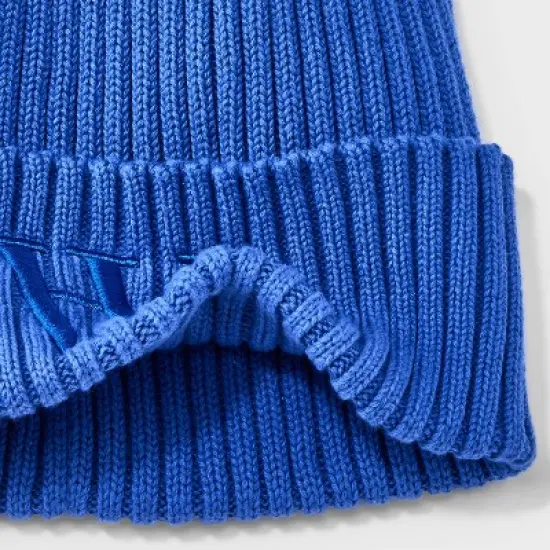 Houston White Adult Beanie - Blue image {3}