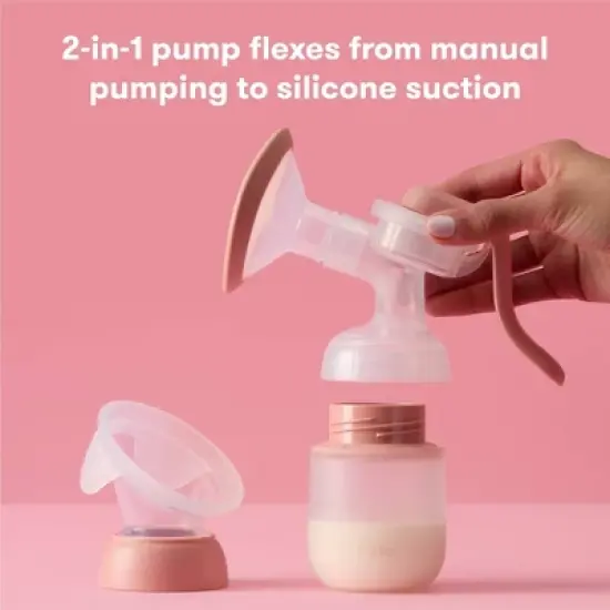Frida Mom 2-in-1 Manual + Silicone Suction Breast Pump - 5oz image {1}