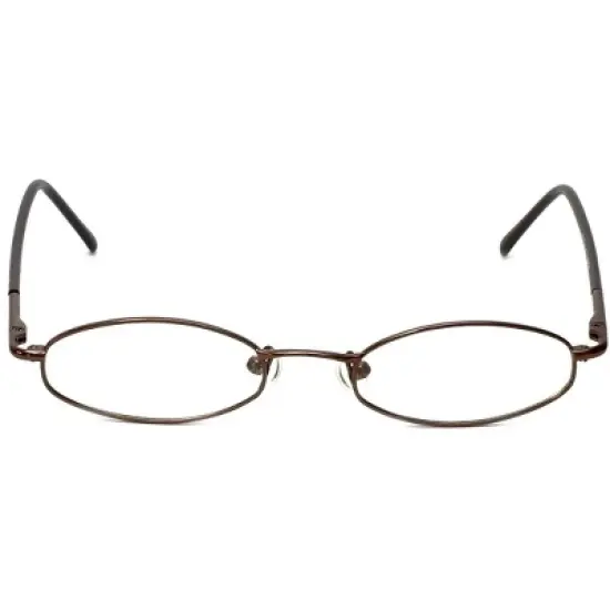 Flex Plus by Vivid FP-10 Designer Blue Light FIlter Reading Glasses in Shiny Brown 46mm +2.50 | Ladies | Oval Shape | Small Fit image {1}