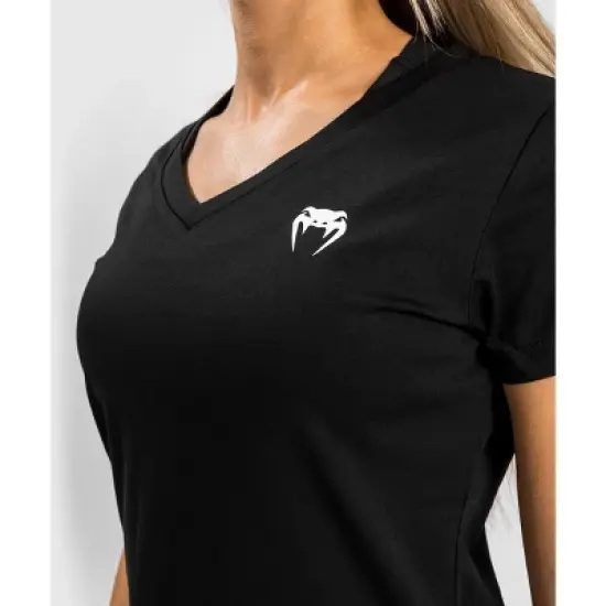 Venum Women's Essential V-Neck T-Shirt - Black image {1}