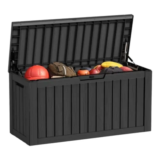 DSVIMOY Deck Boxes, 80 Gal Outdoor Storage Deck Box, Small Patio Storage Bin for Garden Tools image {5}