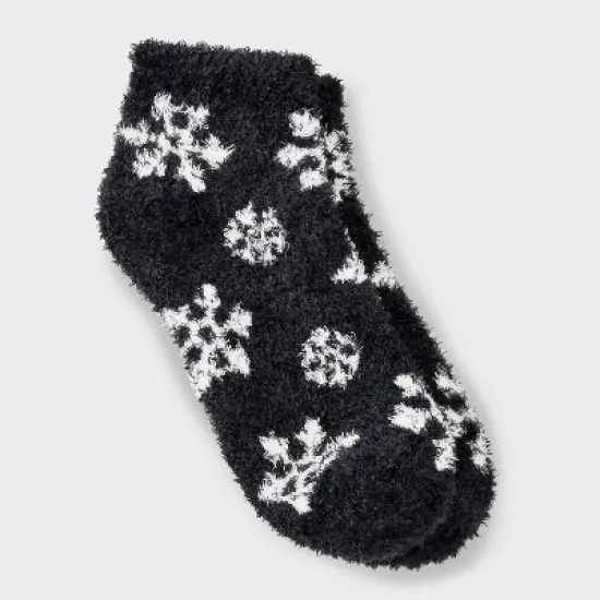 Women's Snowflake Cozy Low Cut Socks - Auden&trade; 4-10 image {3}