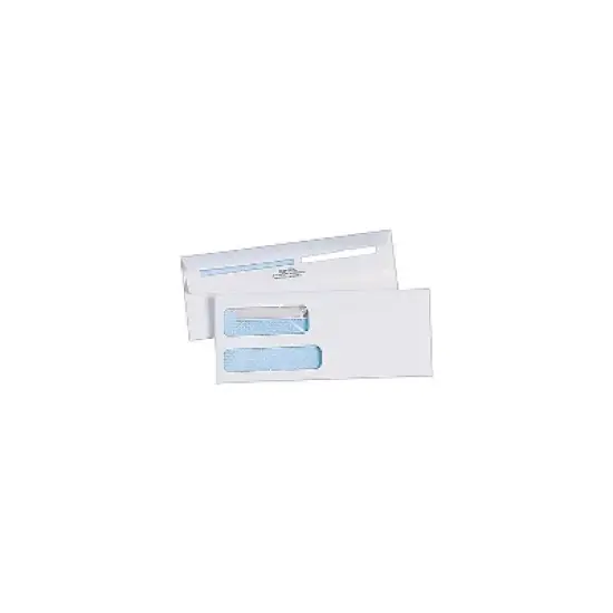 Quality Park Redi Seal Envelope #10 4 1/8 x 9 1/2 Double Window White 500/Box 24559 image {1}