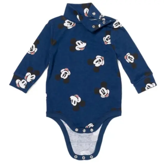 Disney Lion King,Mickey Mouse Simba Baby 2 Pack Turtleneck Bodysuits Newborn to Infant image {5}