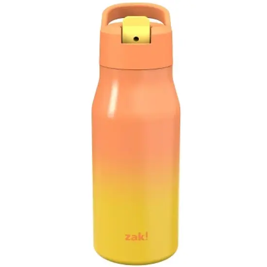 Zak Designs 14 fl oz Double Walled Stainless Steel Tranquility Insulated Straw Bottle image {11}