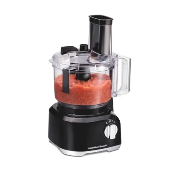 Hamilton Beach Bowl Scraper Food Processor Black - 70743: 450W, 2 Speeds, Dishwasher-Safe, 64oz Capacity, Chops, Full-Size image {11}