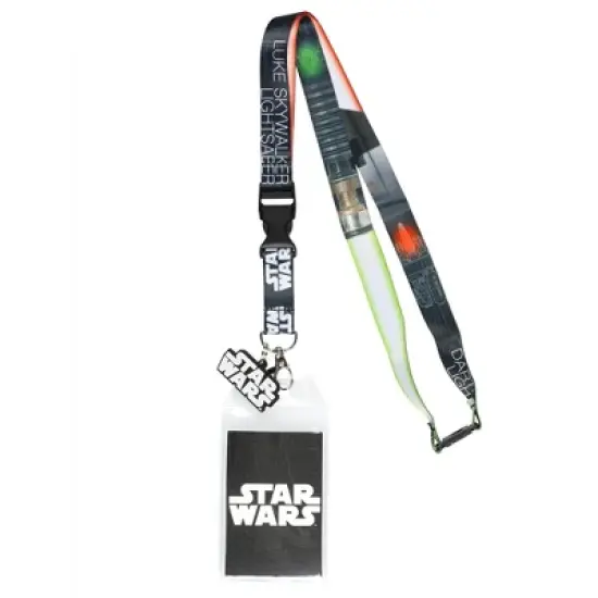 Star Wars Luke Skywalker Lightsaber Reversible ID Badge Holder Lanyard image {5}
