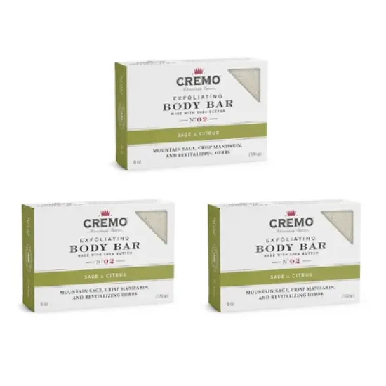 Cremo Body Bar Soap - Sage and Citrus - 6oz/3ct image {2}