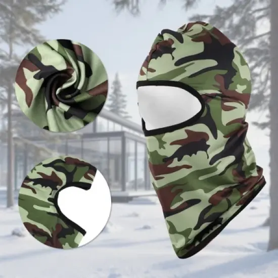 Unique Bargains Ice Silk Camouflage Balaclava Face Mask 1 Pc image {3}