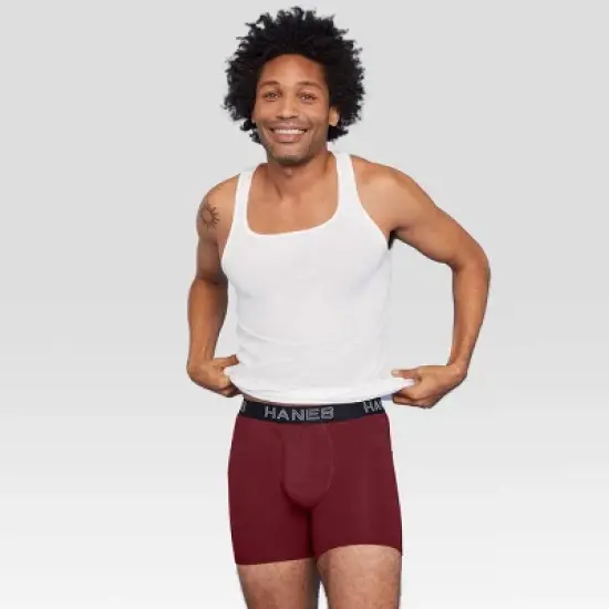 Hanes Premium Men's 3pk Trunks with Anti Chafing Total Support Pouch image {6}