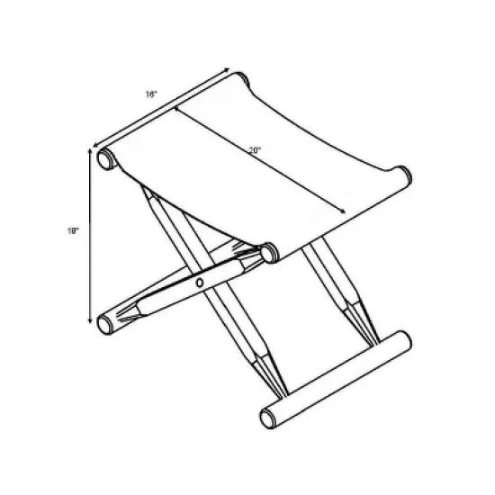 Foldable Wood & Faux Leather Ottoman - Brown - Hearth & Hand&trade; with Magnolia image {5}