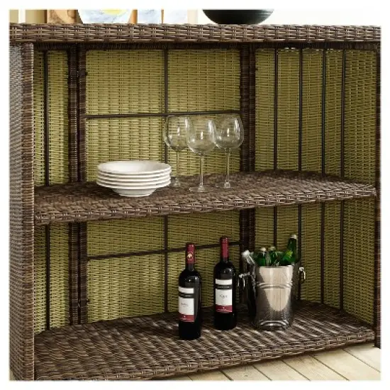 Bradenton Outdoor Wicker Bar - Crosley image {4}