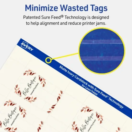 Avery Rounded Slot Tags, 1-1/2" x 2-1/2", Matte Ivory, 100 Total image {6}