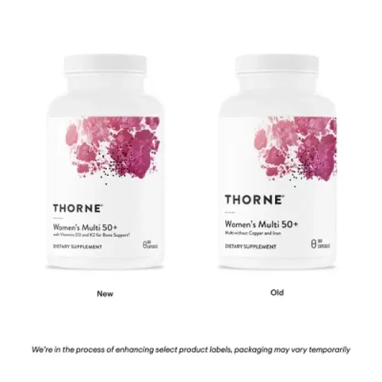 THORNE Women's Multi 50+ - Daily Multivitamin with Vitamins A, B6, B12, C, Zinc & More - Support Heart, Brain, Bone & Immune Health* - 180 Capsules image {3}