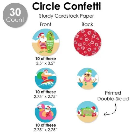 Big Dot of Happiness Tropical Christmas - Beach Santa Holiday Party Supplies Decoration Kit - Decor Galore Party Pack - 51 Pieces image {7}