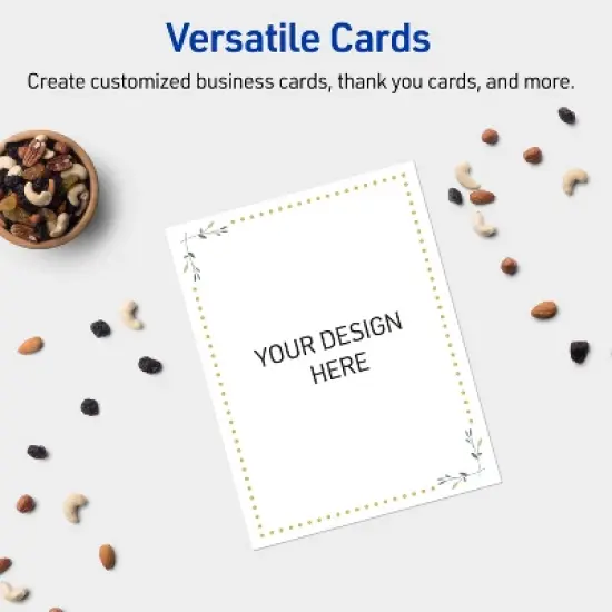 Avery Printable Rectangle Postcards, Gold Dots with Green Florals, 4" x 6", Matte White Rectangle Postcards, Laser/Inkjet, 20ct, Great for Postcards image {5}