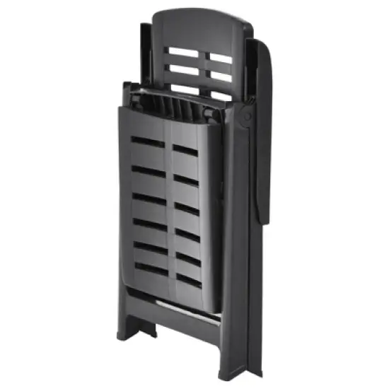 vidaXL Sun Lounger Anthracite Plastic Adjustable Foldable Sun Lounger image {5}