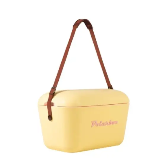 Polarbox Classic Retro 21qt Portable Cooler - Baby Rose/Yellow image {1}