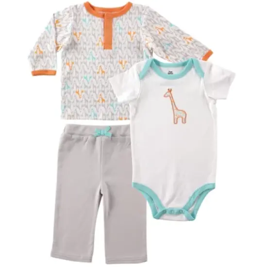 Yoga Sprout Baby Unisex Cotton Layette Set, Giraffe image {3}
