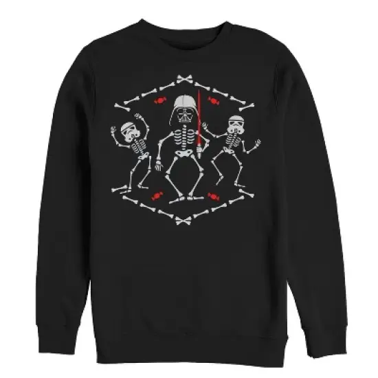 Men's Star Wars Halloween Vader Skeleton Dance Sweatshirt image {2}