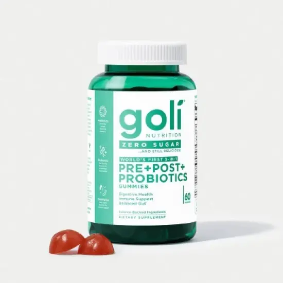 Goli Nutrition Pre Post Probiotics Sugar Free Vegan Dietary Supplement Gummies - 60ct image {8}
