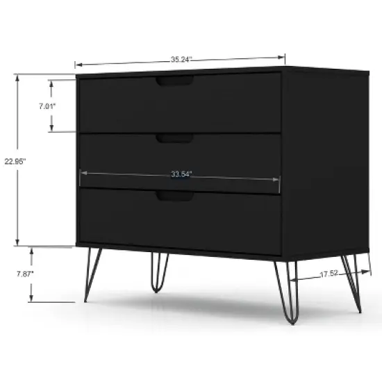 3pc Rockefeller Dresser and Nightstand Set - Manhattan Comfort image {3}