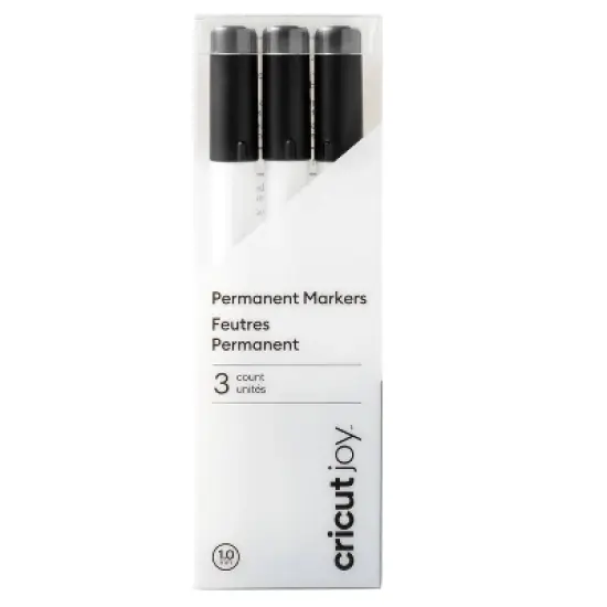 Cricut Joy 3pk Permanent Markers 1.0 Black: Felt Tip Pens, Cricut Pen Set, Stationery, Office Supplies, 3 Count image {6}