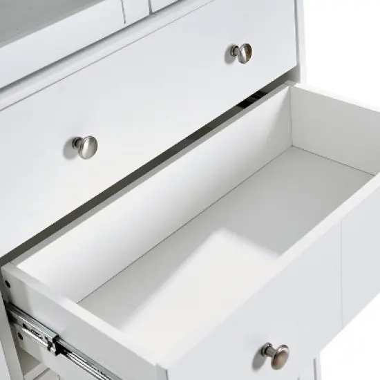 Gulches 67" Tall Kitchen Pantry Cabinet, Multi-Functional Storage with Doors, Drawers, and Adjustable Shelves, White image {5}