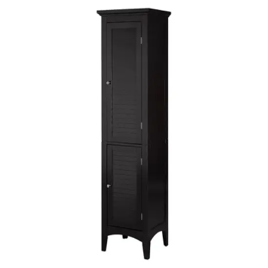 Slone Two Door Shuttered Linen Cabinet - Elegant Home Fashion image {1}