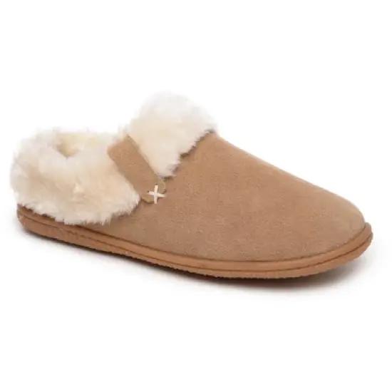 Minnetonka Women's Suede Camp Collar Scuff Slide Slippers image {6}