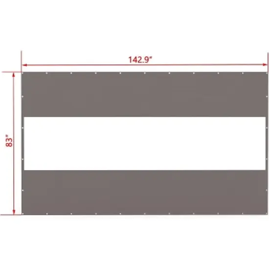 DOMETOUR Heavy Duty Outdoor Clear Waterproof PVC Curtain, Weather Resistant & Tearproof for Patios, Gazebos, Pergolas, 7'H x 12'W, Gray image {6}