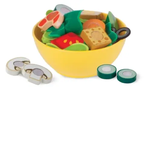 Melissa & Doug Slice and Toss Salad Play Food Set - 52pc Wooden and Felt image {2}