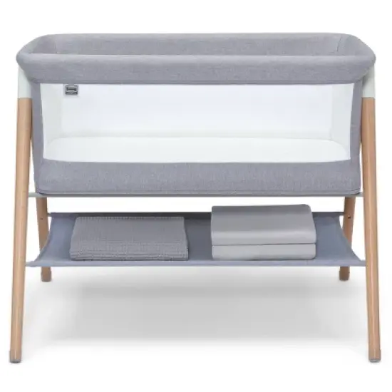 Simmons Kids' Koi Beechwood By the Bed Bassinet - Dove Gray image {6}