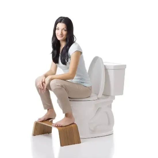 Slim Teak Toilet Stool Brown - Squatty Potty image {4}