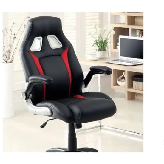 NicBex Adjustable Ergonomics Gaming Chair 360&deg; Swivel Chair with Wheels,Black/Red Computer Chair for Office&Home,Versatile Leisure Chair image {1}