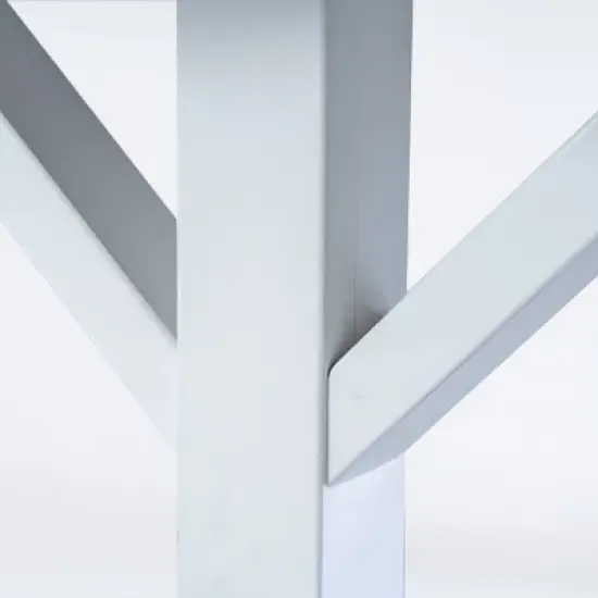 Christopher Knight Home Outdoor Acacia Wood Dining Table with Trestle Base, Dark Brown/White image {6}