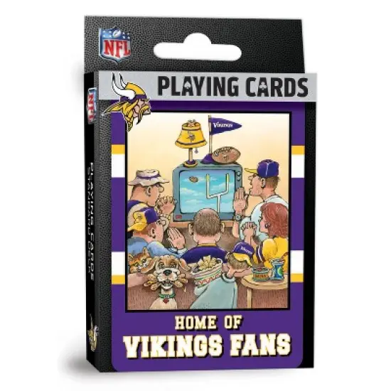MasterPieces Officially Licensed NFL Minnesota Vikings Fan Deck Playing Cards - 54 Card Deck image {1}