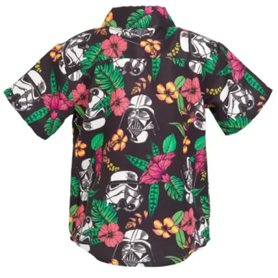 Star Wars Stormtrooper Darth Vader Hawaiian Button Down Dress Shirt Toddler  image {1}