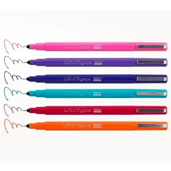 Marvy Uchida&reg; LePen&reg; Pigment Pens, Jewel Colors, Pack of 6 image {1}