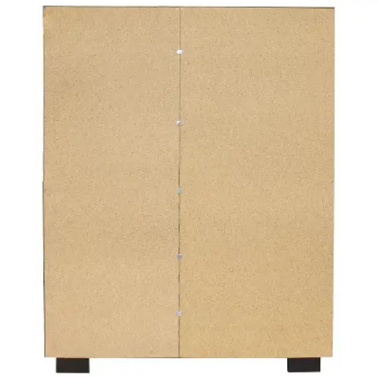 Sunnydaze Indoor Lavina Wine Cabinet with Glass and Bottle Storage Shelves - Coffee Brown image {3}